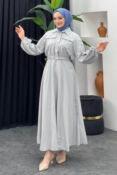 Sevda Etekli Takım Gri