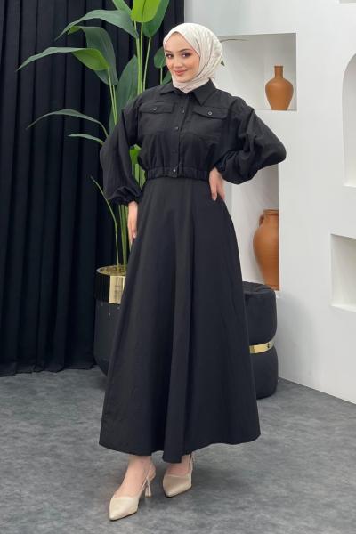 Sevda Etekli Takım Siyah