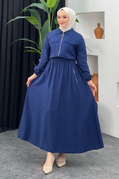 Sıla Etekli Takım Lacivert