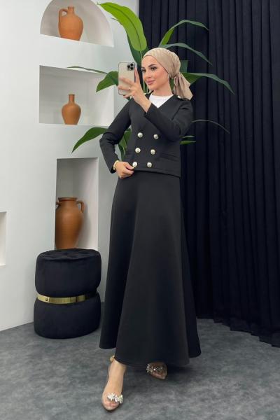 Simla Etekli Scuba Takım Siyah