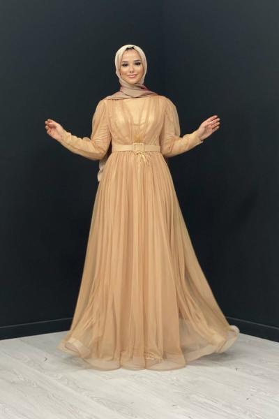 Sinem Tül Elbise Sarı