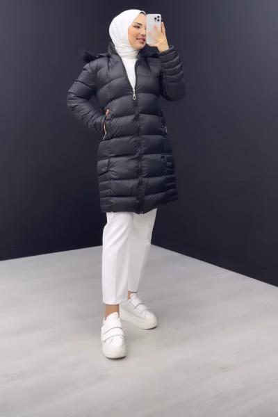 Şişme Mont Siyah