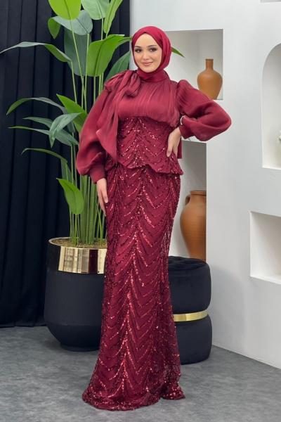 Şölen Abiye Bordo