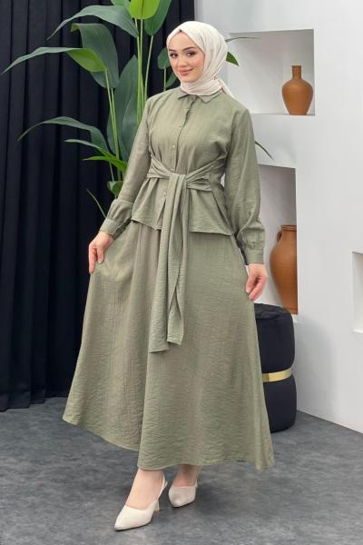 Sude Etekli Takım Mint Yeşili