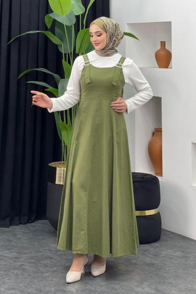 Sülfür Gabardin Jile Fıstık Yeşili