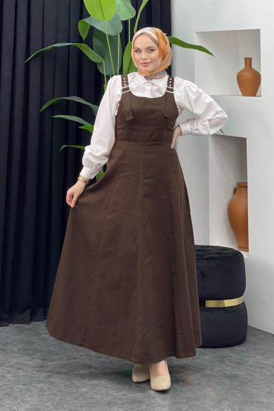 Sülfür Gabardin Jile Kahverengi