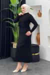 Süveterli Elbise Siyah
