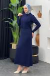 Süveterli Elbise Lacivert