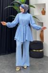 Tanya Pantolonlu Takım Bebe Mavisi