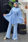 Tanya Pantolonlu Takım Bebe Mavisi