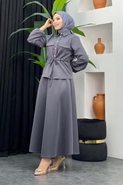 Tarz Scuba Etekli Takım Gri