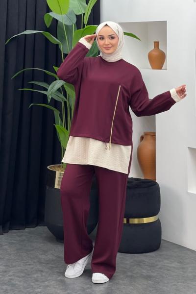Triko Garni Oysho Takım Bordo