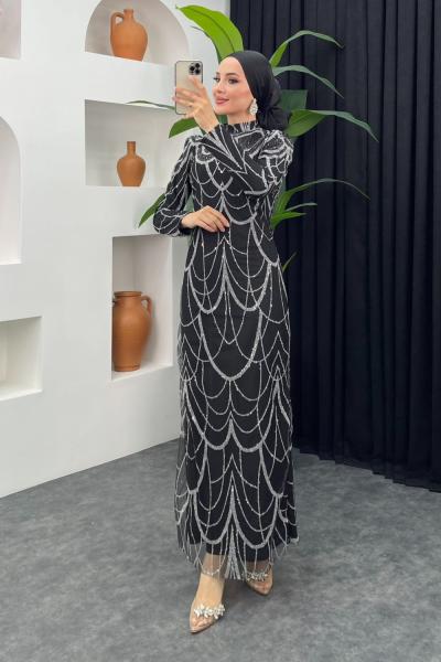 Tülay Simli Abiye Siyah