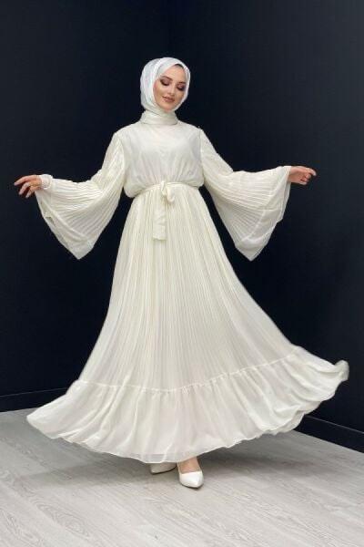 Tülin Şifon Elbise Beyaz