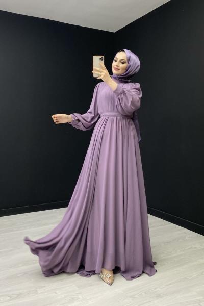 Türkan Elbise Lila