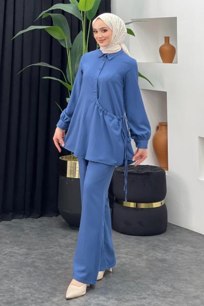 Uğur Pantolonlu Takım İndigo Mavisi