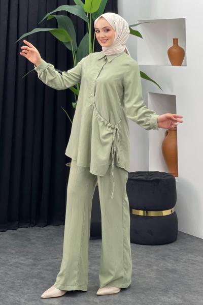 Uğur Pantolonlu Takım Fıstık Yeşili