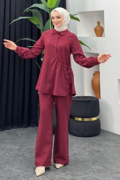 Uğur Pantolonlu Takım Bordo