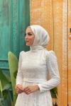 Ümran Simli Elbise Beyaz