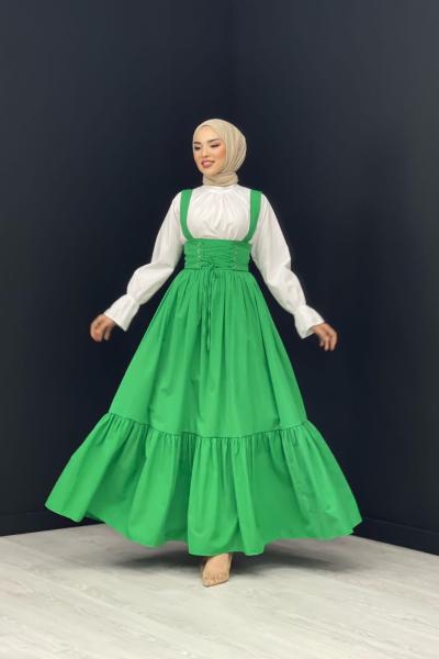 Vintage Elbise Yeşil