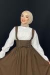 Vintage Elbise Kahverengi