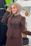 Viyana Abiye Kahverengi