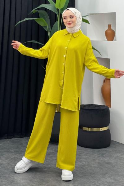 Yazlık Bürümcük Takım Yağ Yeşili