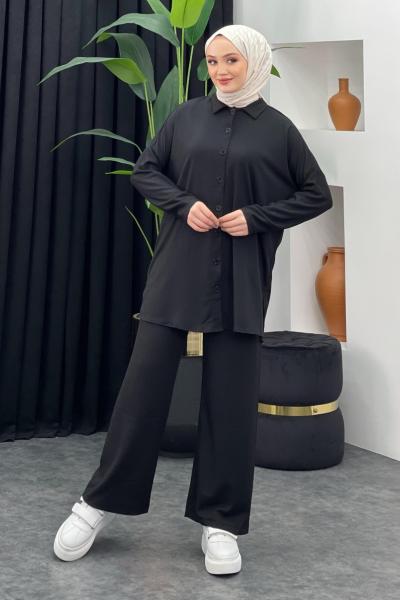 Yazlık Bürümcük Takım Siyah