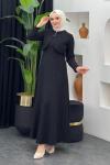 Zaman Tüvit Elbise Siyah