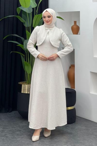 Zaman Tüvit Elbise Taş Rengi