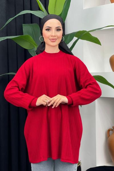 Zelal Triko Kazak Kırmızı