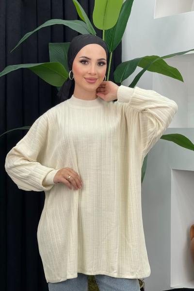 Zelal Triko Kazak Taş Rengi